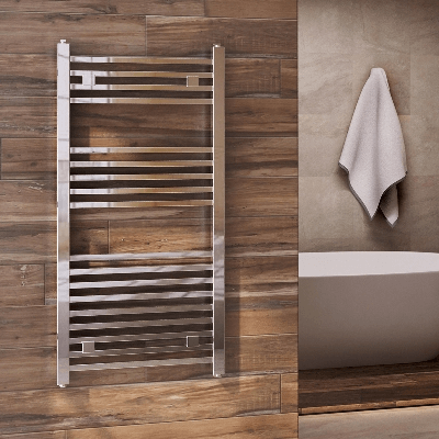 Radiateur chromé, tubes carrés H 1000 x Int. 470 mm