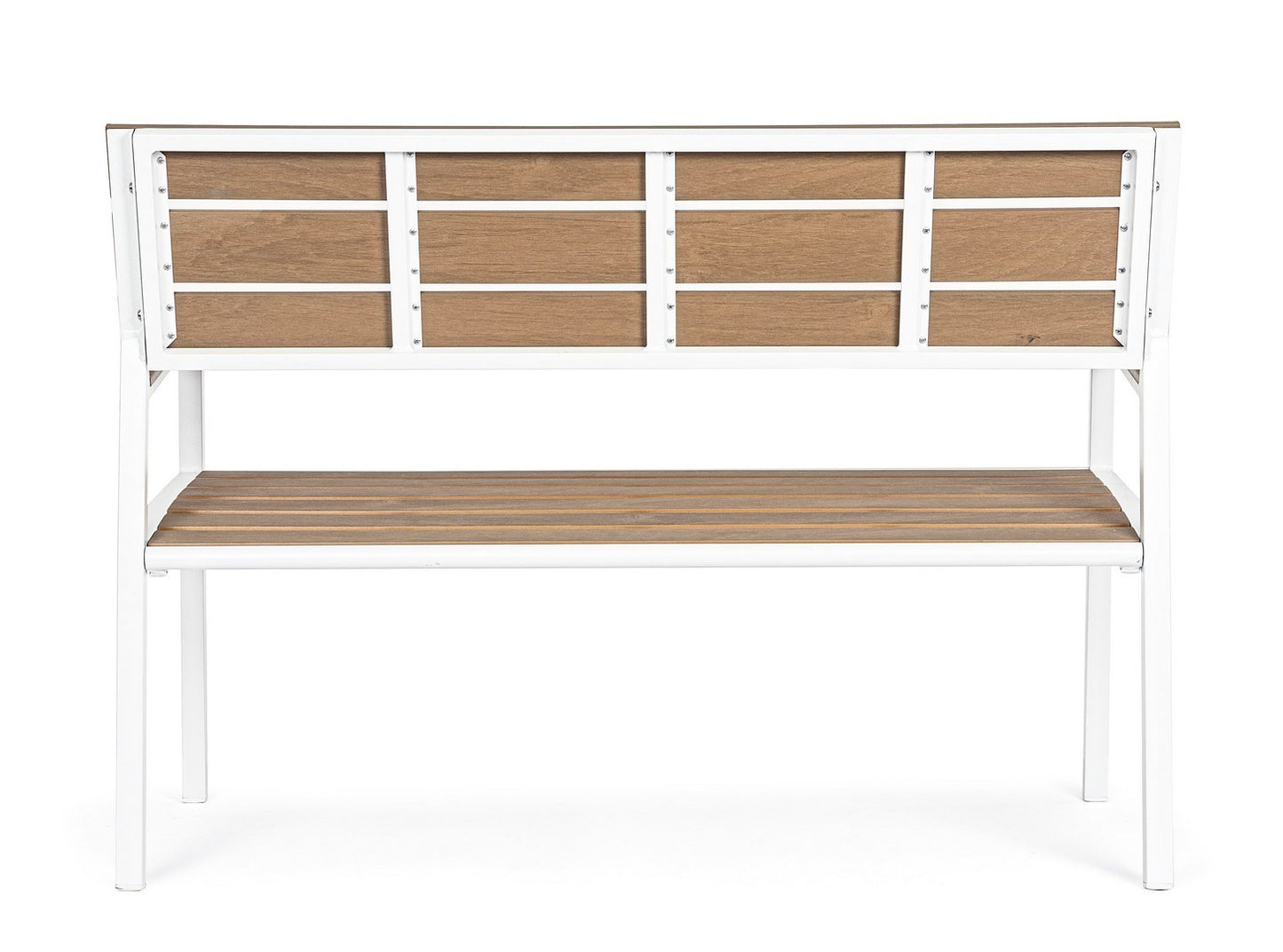 Banc salon de jardin blanc Isak