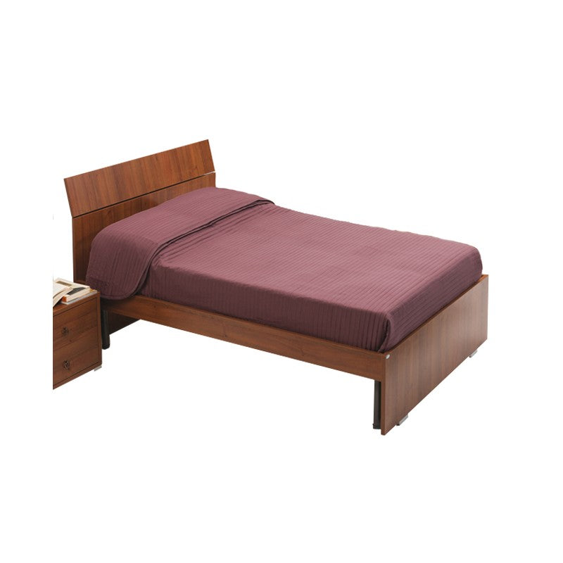 Lit double pour chambre couleur noyer antique 200x171xH 98 cm