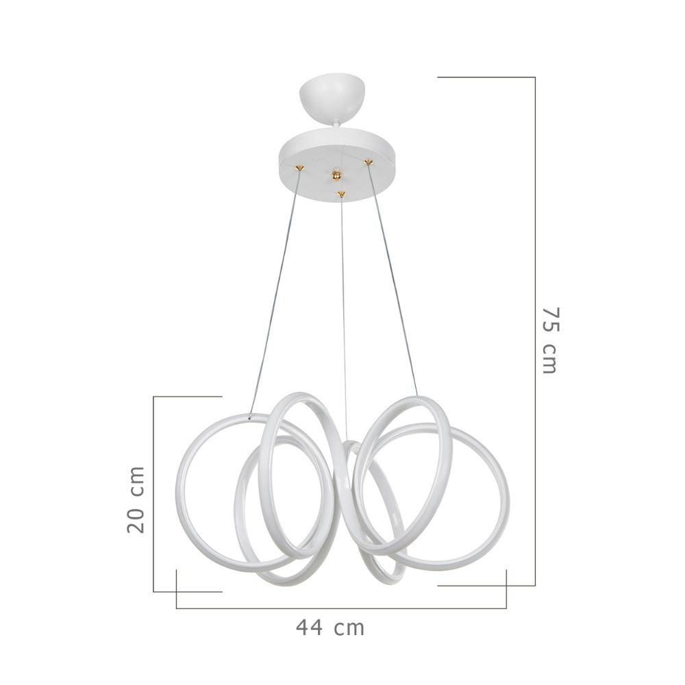 Suspension LED blanche en forme de spirale Ilya MDL4439