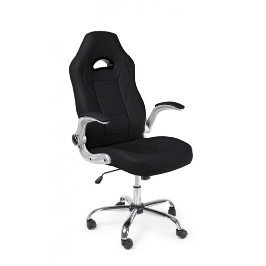 Fauteuil de bureau recouvert de cuir Boneville Noir