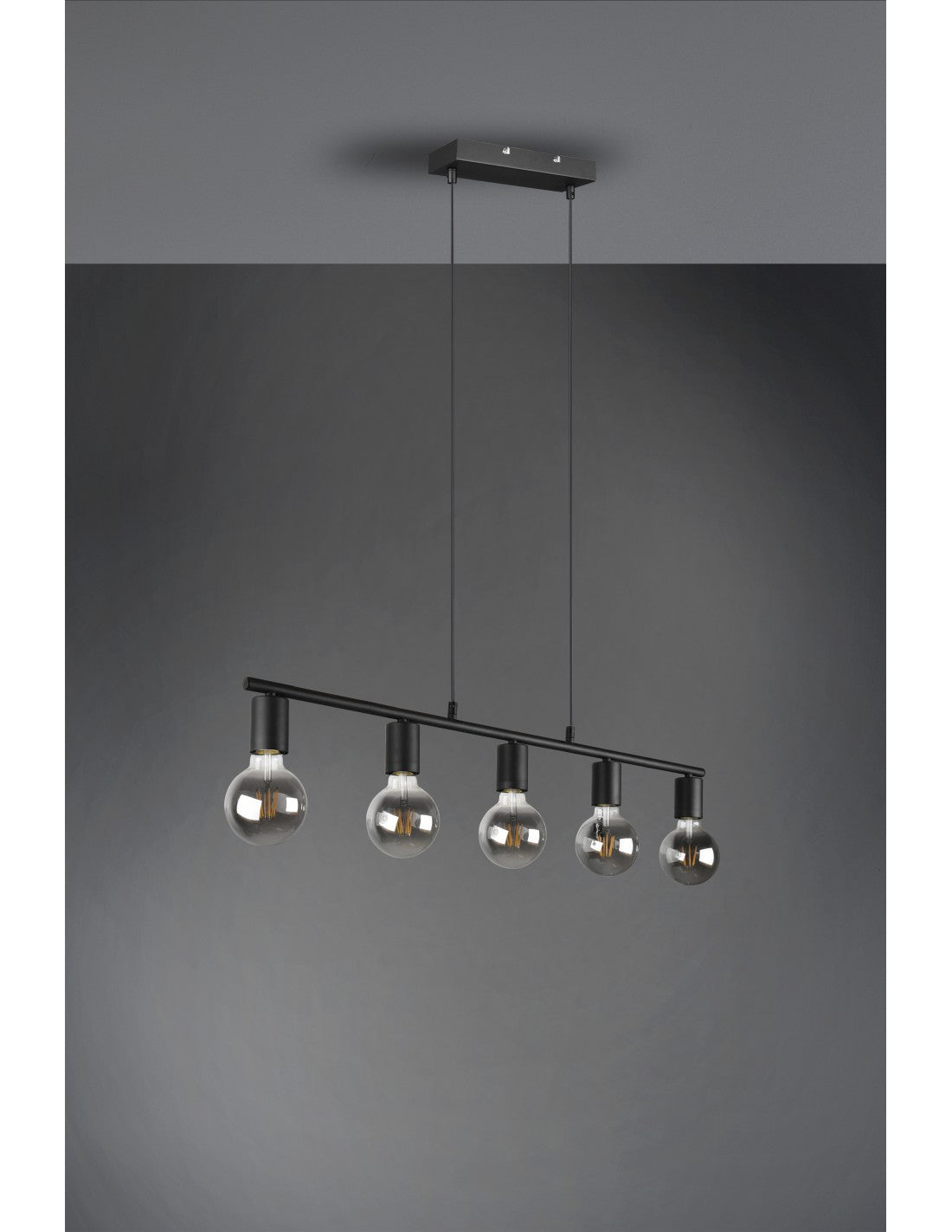 Suspension 5xE27 Vannes Noir L82 cm Trio Lighting