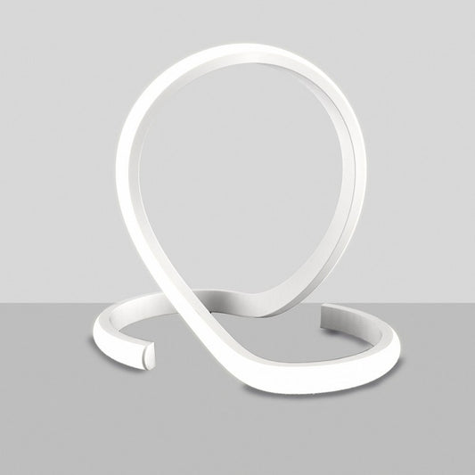 Lampe de table LED blanche intégrée en métal et aluminium 30x h30 cm