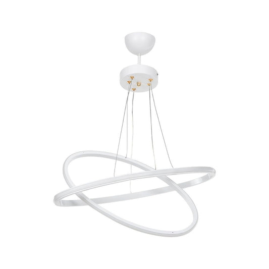 Suspension Muso avec deux anneaux blancs LED MDL4438