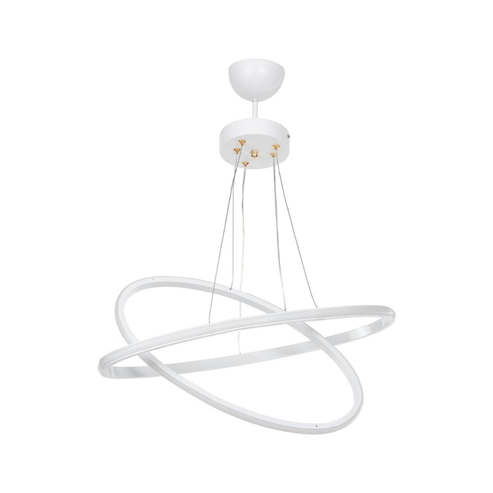 Suspension Muso avec deux anneaux blancs LED MDL4438