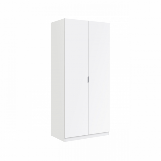 Armoire 2 portes 2 tiroirs cm. 81 x 52 x 180h Blanc