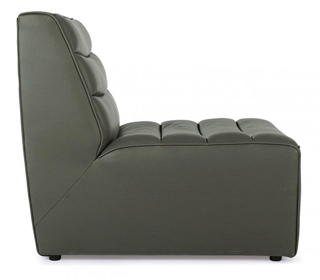 Style design de fauteuil en bois effet cuir vert moderne