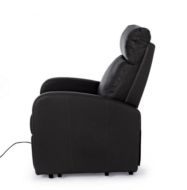 Fauteuil releveur en éco-cuir noir