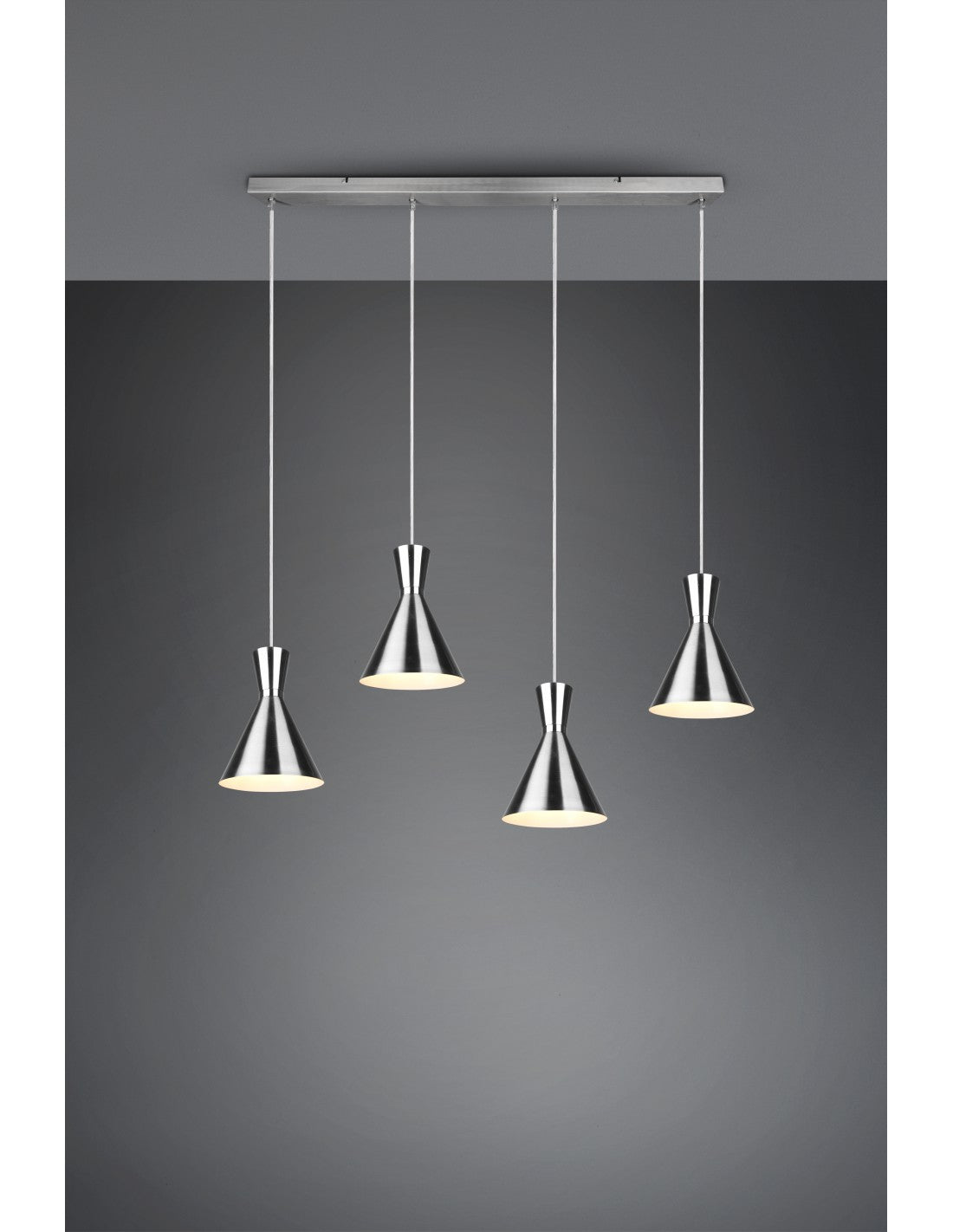 Lustre Linéaire Enzo 4xE27 Nickel Mat Trio Lighting