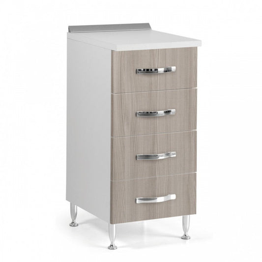 Commode de cuisine avec 4 tiroirs en bois mélaminé Olmo cm H 85x50x40