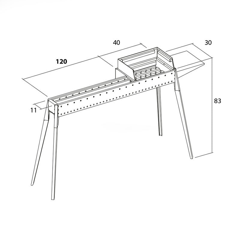 Cuire les brochettes de kebabs 1200 + 400 mm