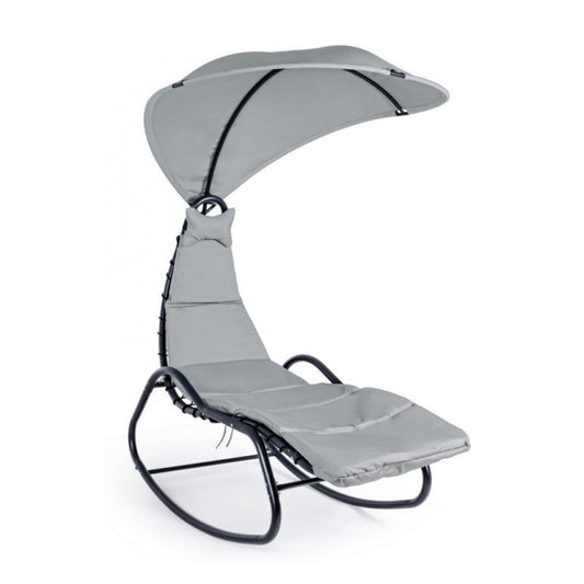 Chaise longue d'extérieur à bascule Baffin anthracite