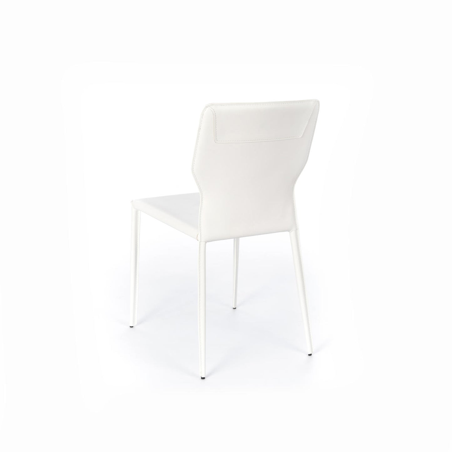 2x Chaise en simili cuir blanc