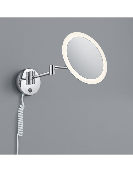 Applique salle de bain LED orientable avec miroir rond View Trio Lighting