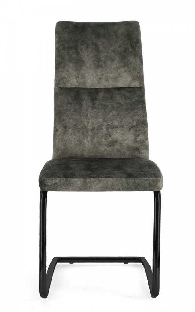 4x chaise Thelma en velours vert