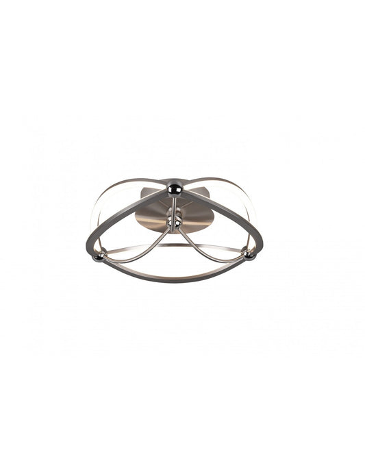 Plafonnier LED moderne Charivari Bow Nickel Ø41 cm Trio Lighting