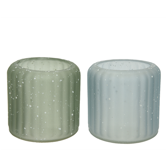 Bougeoir en verre H 7,5 x Ø 8 cm