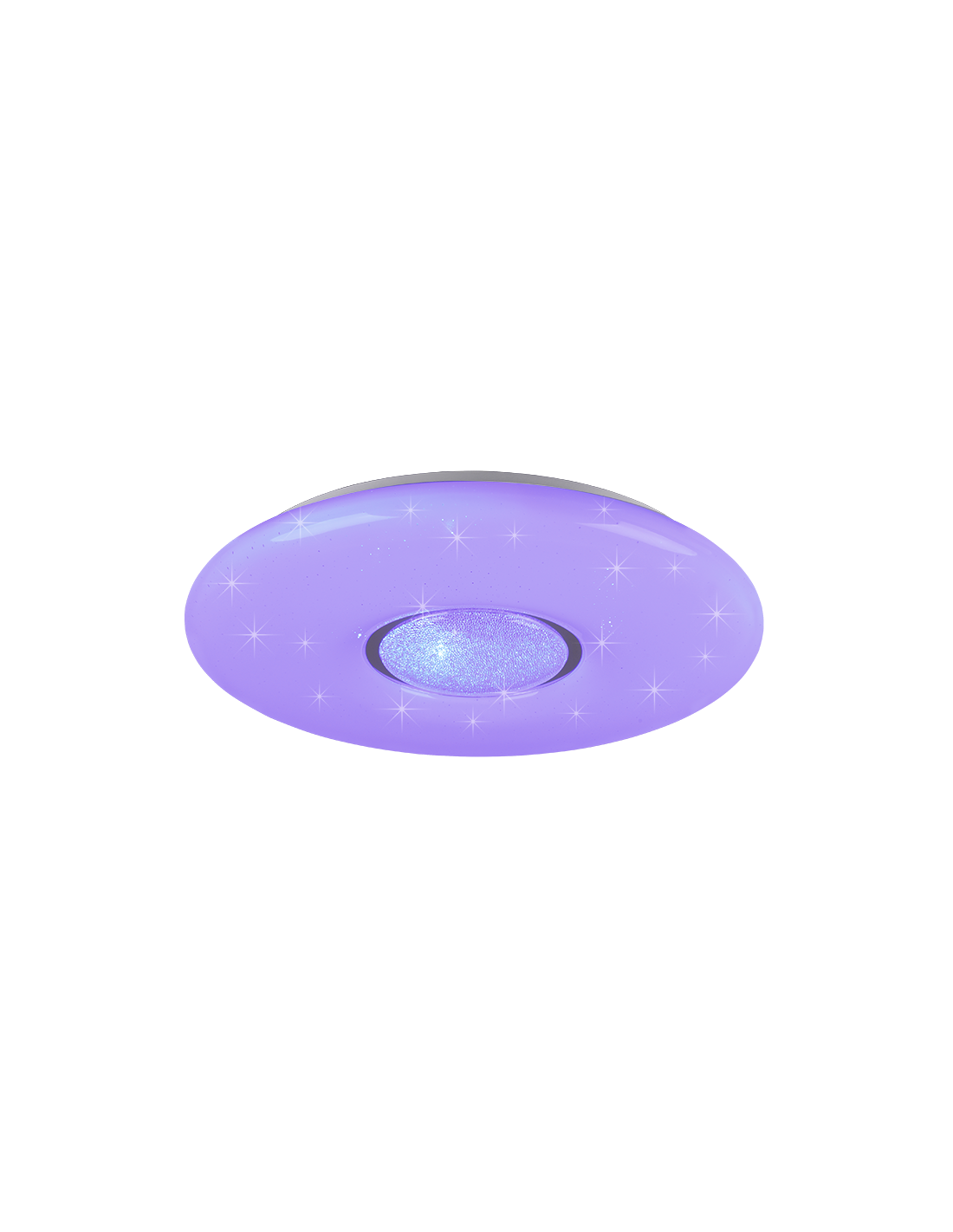 Plafonnier LED moderne variateur RGB Lia effet ciel étoilé Trio éclairage