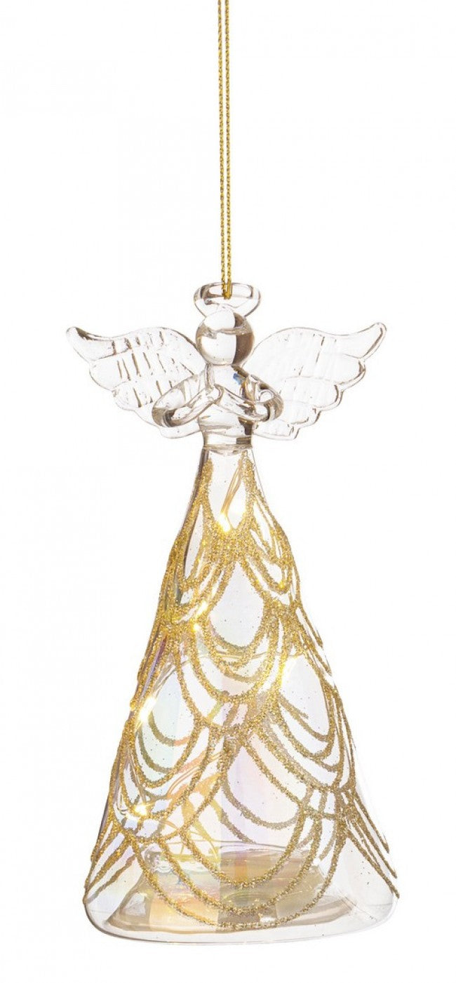 6x Pendentif Vt Prisme Ange Irides SC