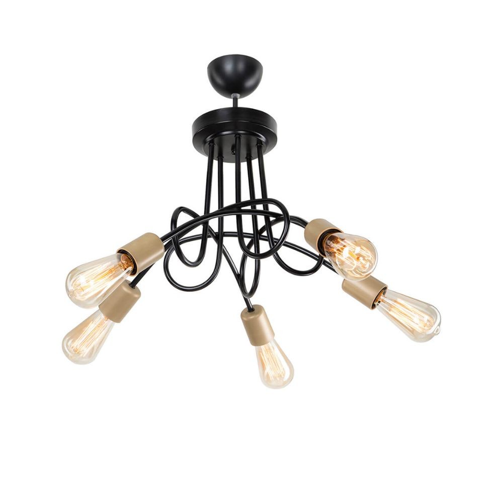 Plafonnier Sardala MDL3843 5 lumières en métal tressé