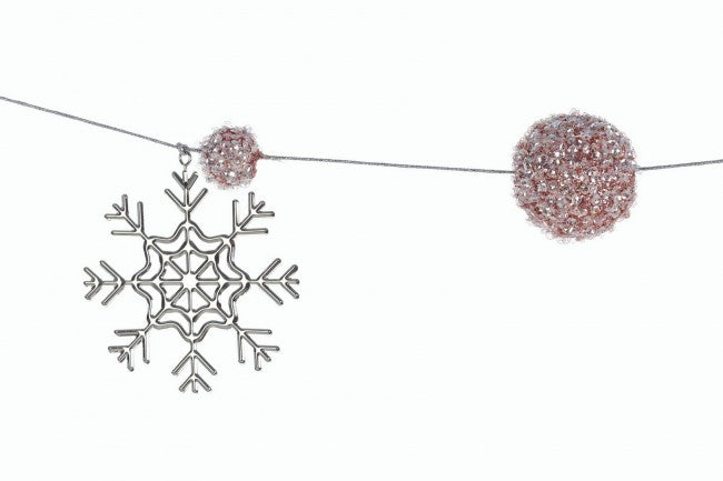 4x Guirlande Paillettes Rose H150