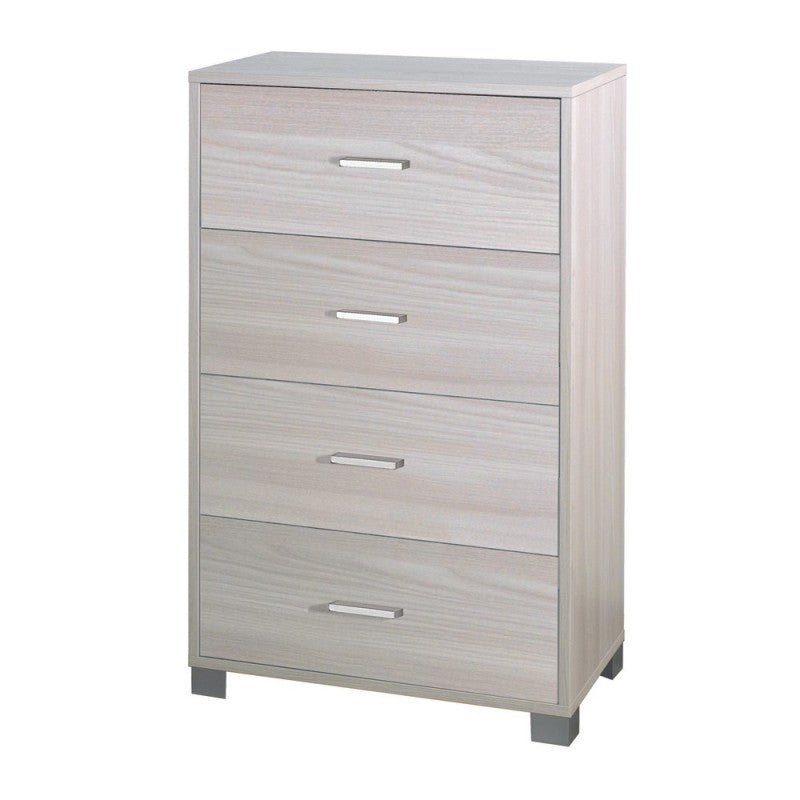 Commode de chambre à quatre tiroirs Light Olmo 70x41x h112 cm