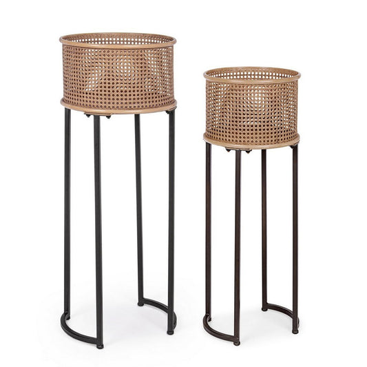 Ensemble de 2 porte-plantes de style luxe Elton