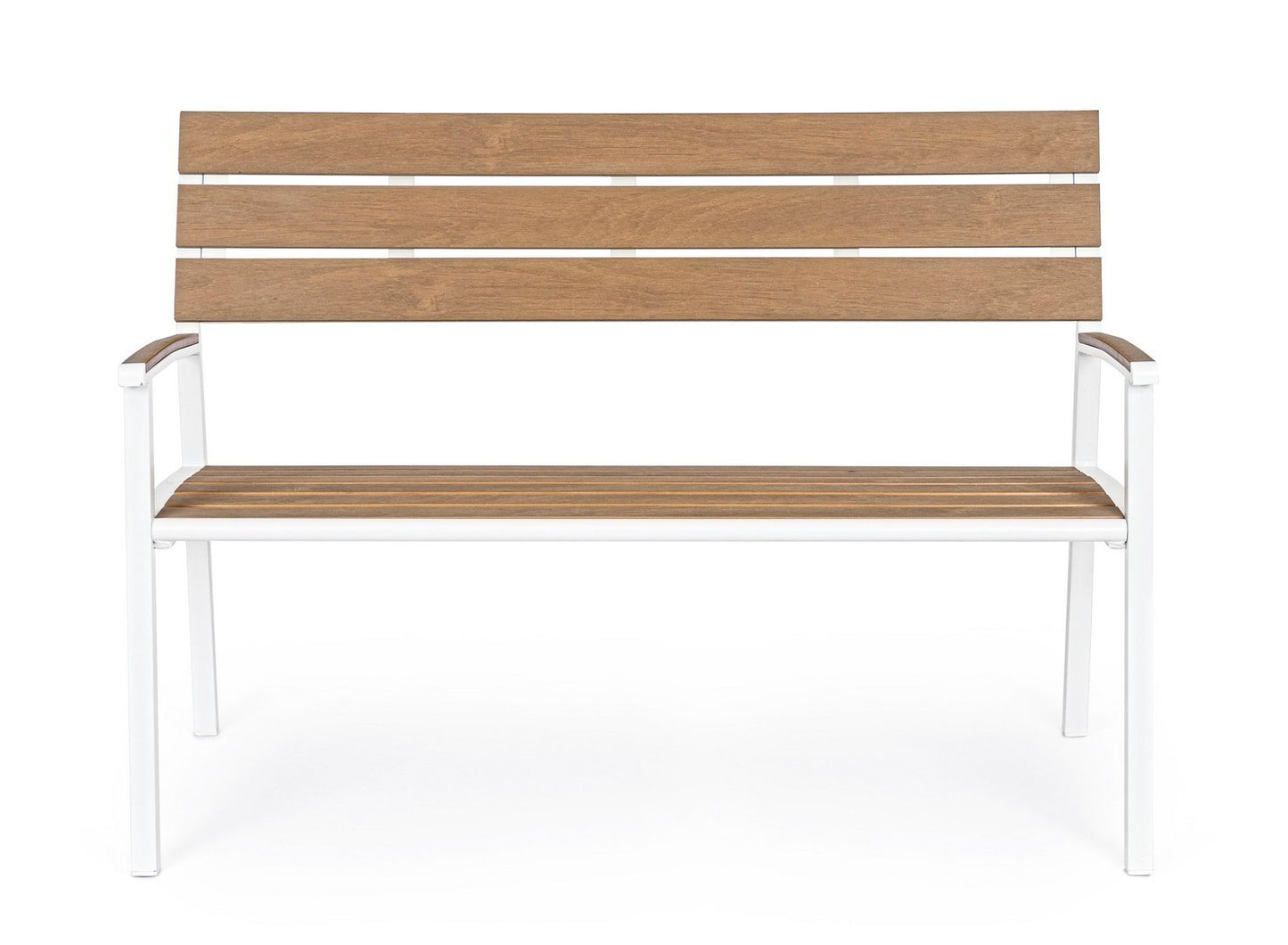Banc salon de jardin blanc Isak