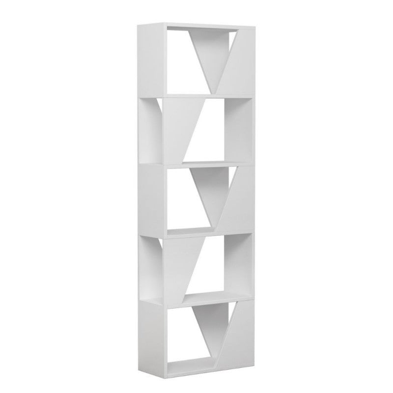 Bibliothèque blanche 5 étagères Structure 54x24xh.168 cm