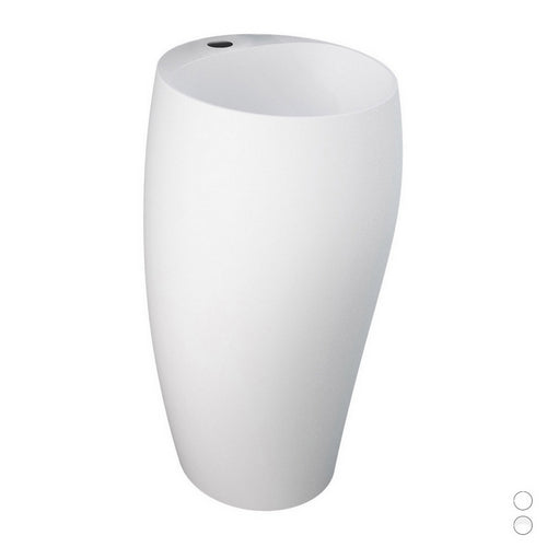 Lavabo auto-drainant Cloud avec trou pour robinetterie - Blanc Alpin
