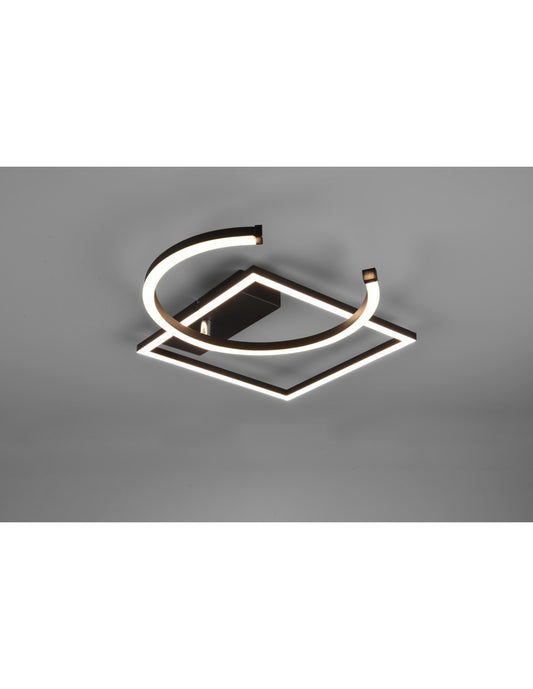 Plafonnier LED Pivot 23,5w Noir L42 cm Gradable Trio Lighting
