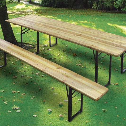 Ensemble brasserie composé d'une table 80x200 cm. et 2 bancs Verdelook