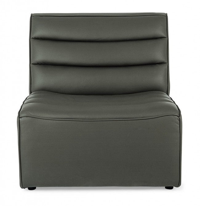 Style design de fauteuil en bois effet cuir vert moderne