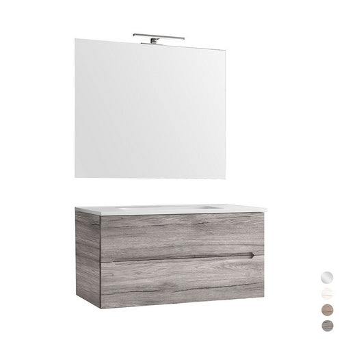 Meuble suspendu 90 cm mélèze blanc