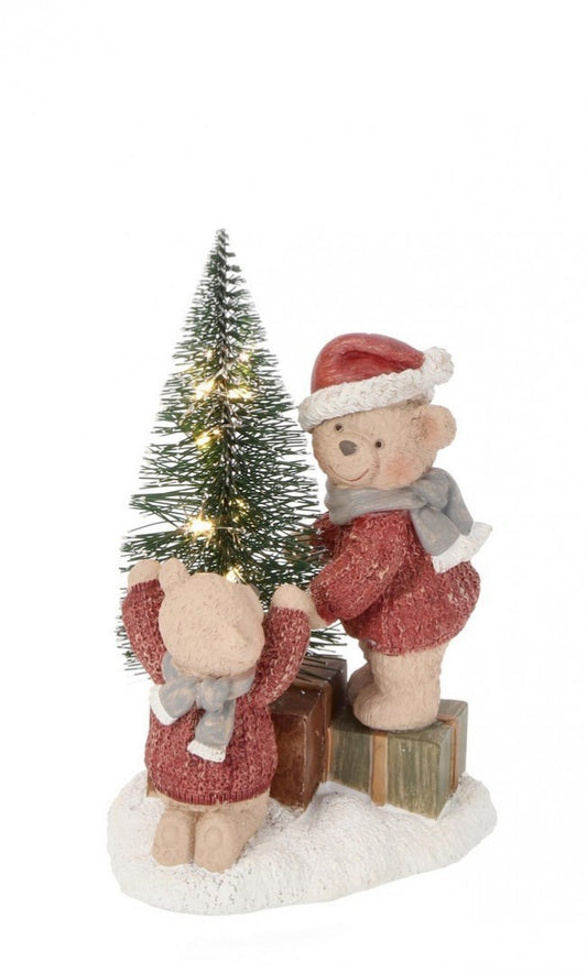 6x Décor Ours Alton 2F Rouge C