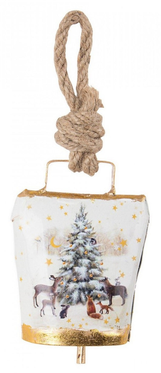 12x Pendentif cloche de forêt blanche Wendi