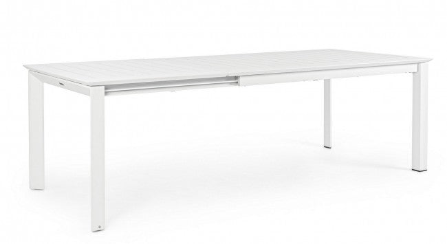 Table de jardin extensible blanche Konnor