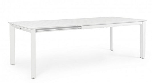Table de jardin extensible blanche Konnor