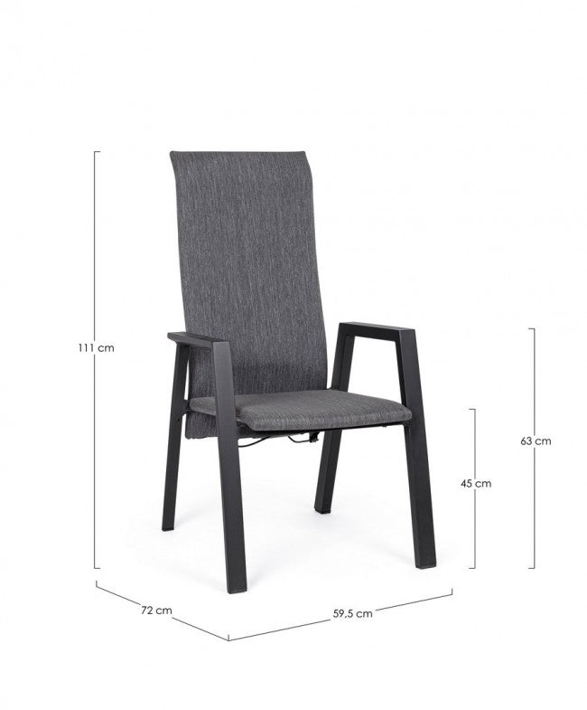 4x Chaise C-Br Recl Ethan Antr Jx55
