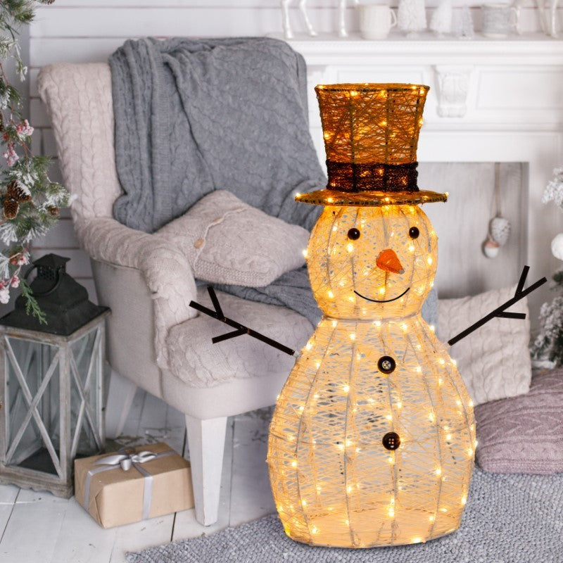 Bonhomme de neige LED 3D H70cm Série 160 LED