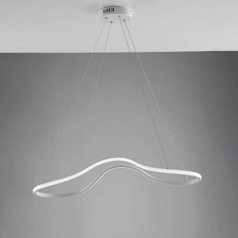 Lustre LED blanc intégré en métal et aluminium 74x31x h150 cm