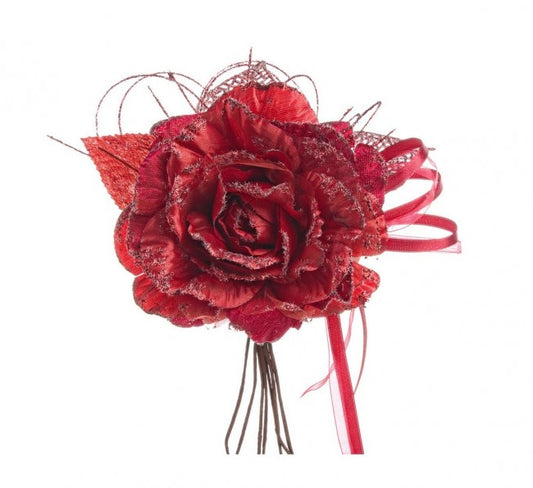 12x Pique Rose Houx Rouge