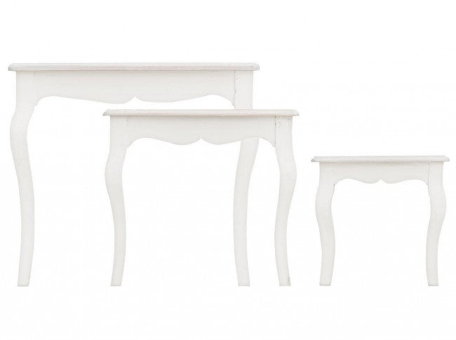 Ensemble classique de 3 tables basses Clorine en bois