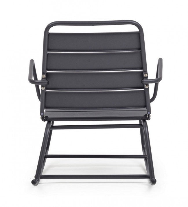 Fauteuil à bascule anthracite Bizzotto Lillian