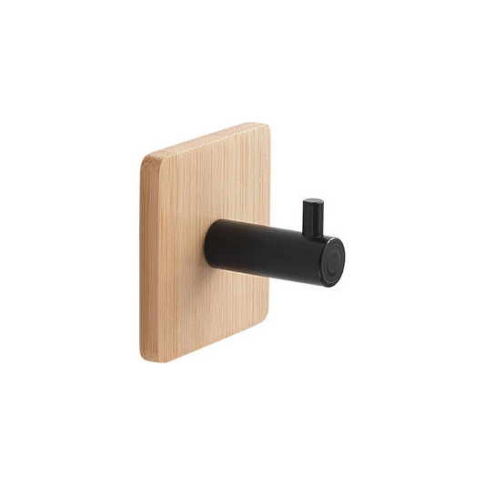 Cintre simple en bambou et noir au design carré élégant.