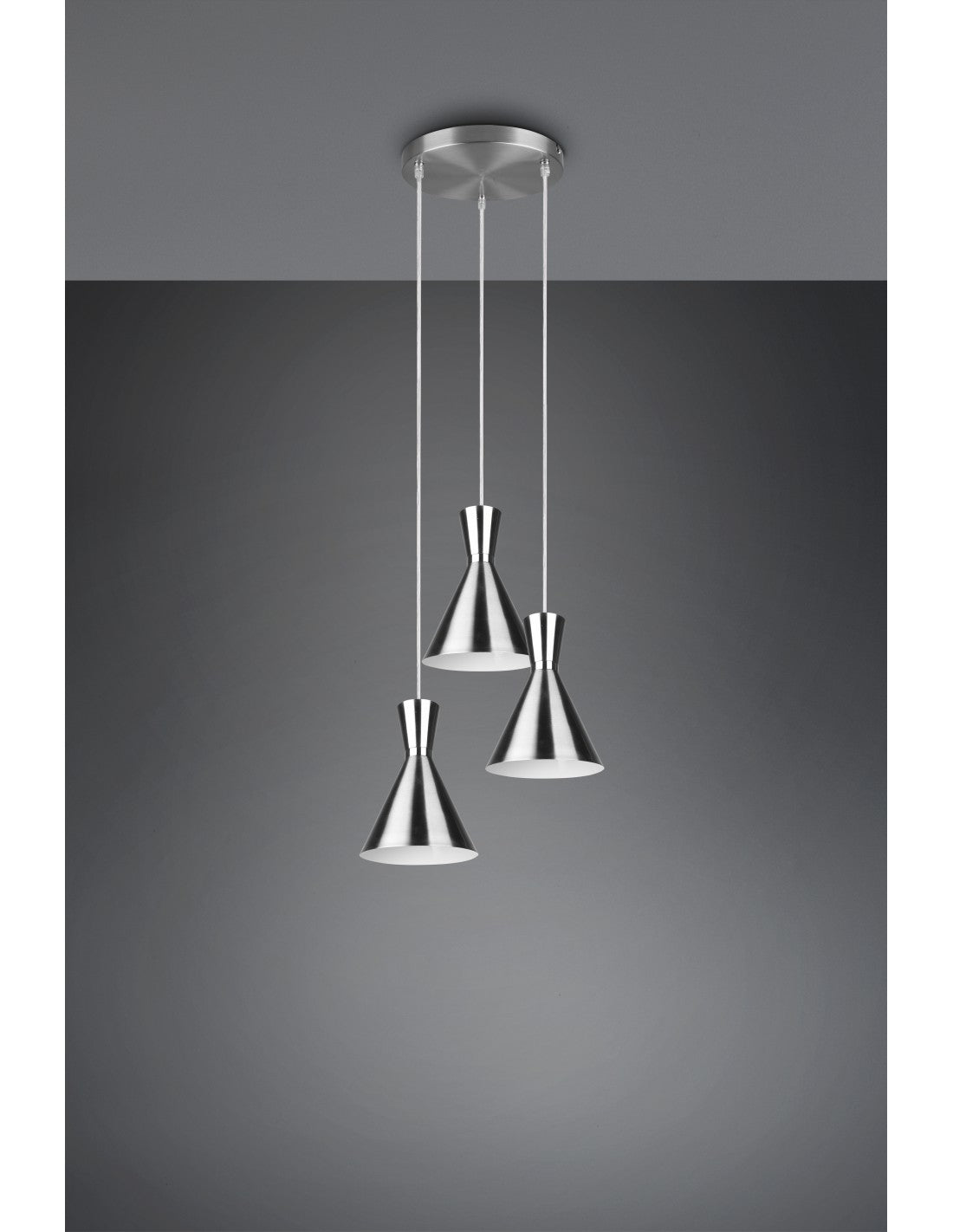 Suspension Ronde Enzo 3xE27 Noir Mat Trio Lighting
