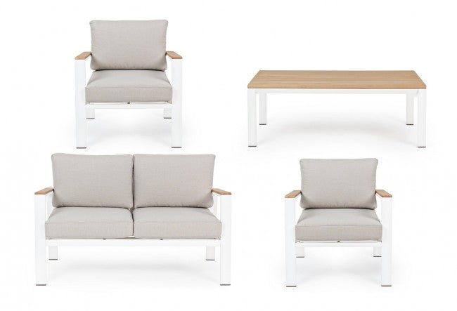 Ensemble de salon de jardin Belmar blanc