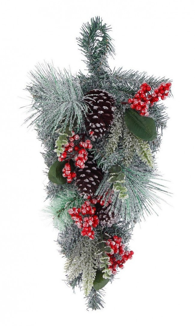 6x Décor. Goutte de glace rouge aux baies Cheryl