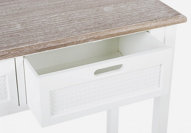 Console rustique Dorotea avec 2 tiroirs minables