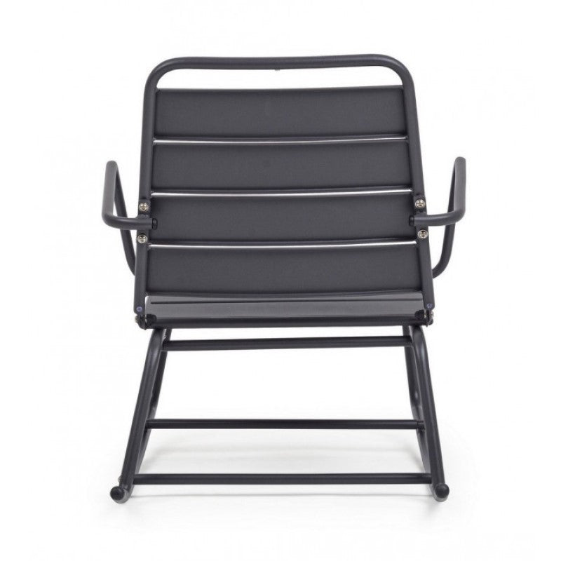 Fauteuil à bascule anthracite Bizzotto Lillian